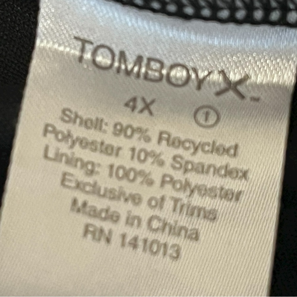 TomboyX 4XL Black Rainbow Drawstring Swim Trunks - Picture 4 of 11